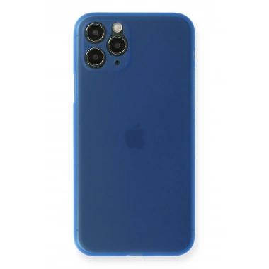 Mey İthalat®  iPhone 11 Pro Max Kılıf PP Ultra İnce Kapak - Mavi