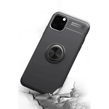 Mey İthalat® iPhone 11 Pro Max Kılıf Range Yüzüklü Silikon - Kırmızı