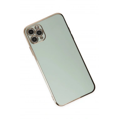 Mey İthalat®  iPhone 11 Pro Max Kılıf Volet Silikon - Açık Yeşil
