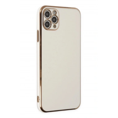 Mey İthalat®  iPhone 11 Pro Max Kılıf Volet Silikon - Beyaz