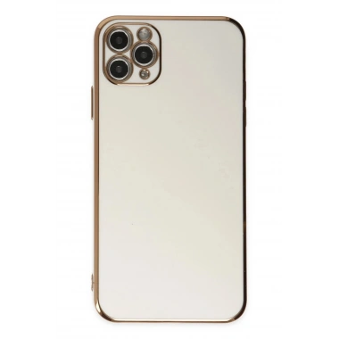 Mey İthalat®  iPhone 11 Pro Max Kılıf Volet Silikon - Beyaz