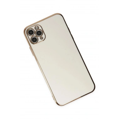 Mey İthalat®  iPhone 11 Pro Max Kılıf Volet Silikon - Beyaz