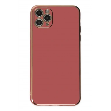 Mey İthalat®  iPhone 11 Pro Max Kılıf Volet Silikon - Kırmızı
