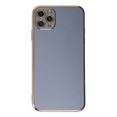 Mey İthalat®  iPhone 11 Pro Max Kılıf Volet Silikon - Mavi