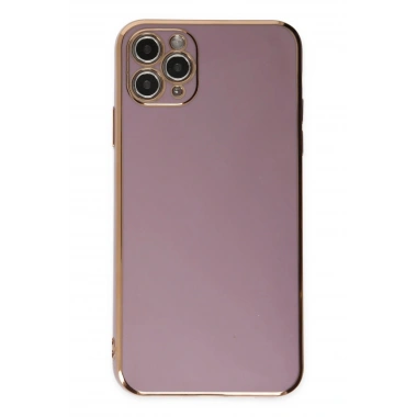 Mey İthalat®  iPhone 11 Pro Max Kılıf Volet Silikon - Mor