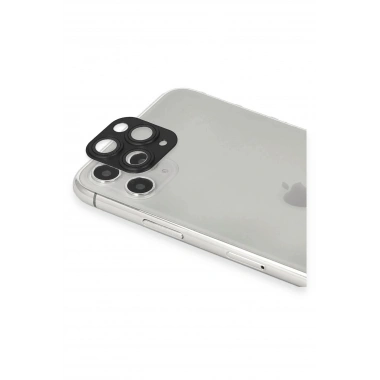Mey İthalat® iPhone 11 Pro Max Pers Alüminyum Kamera Lens - Siyah