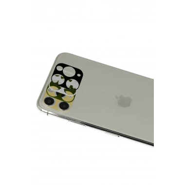 Mey İthalat® iPhone 11 Pro Max Rainbow Kamera Lens Koruma Cam - Yeşil