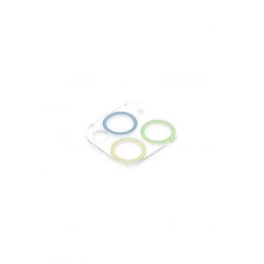 Mey İthalat® iPhone 11 Pro Renkli Kamera Lens Koruma Cam - Yeşil-Sarı