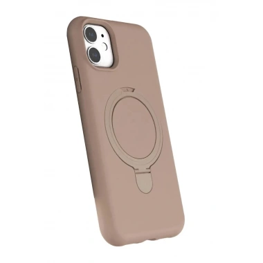Mey İthalat®   iPhone 11 Regal Magsafe Standlı Kapak - Çöl Titanyum