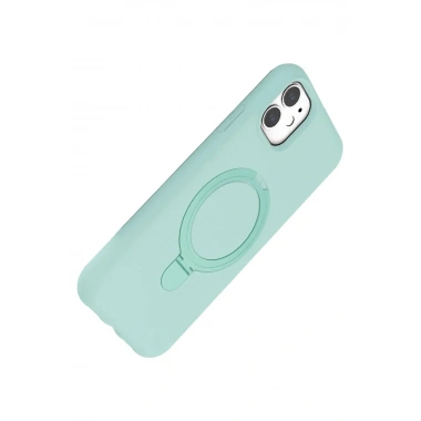 Mey İthalat®   iPhone 11 Regal Magsafe Standlı Kapak - Su Yeşili