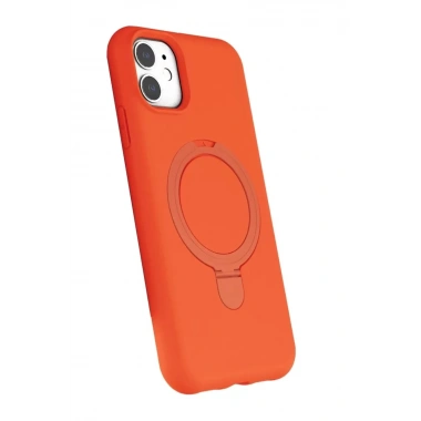 Mey İthalat®   iPhone 11 Regal Magsafe Standlı Kapak - Turuncu