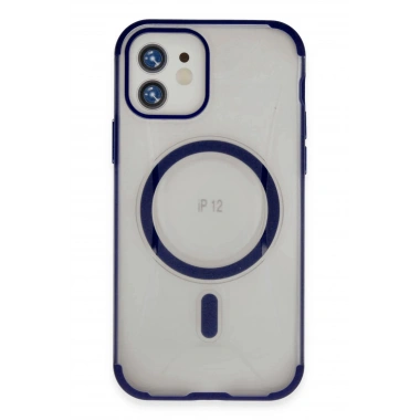 Mey İthalat®  iPhone 12 Hilton Magsafe Kapak - Lacivert