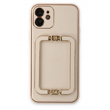 Mey İthalat®  iPhone 12 Kılıf Coco Elit Kapak - Gold