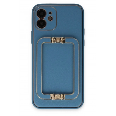 Mey İthalat®  iPhone 12 Kılıf Coco Elit Kapak - Mavi