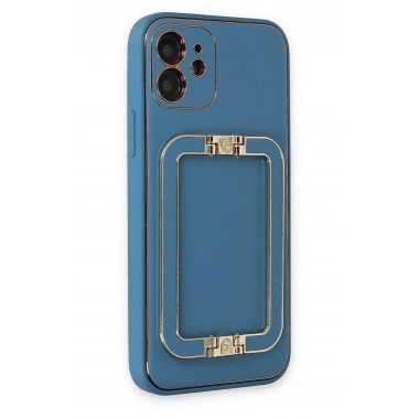 Mey İthalat®  iPhone 12 Kılıf Coco Elit Kapak - Mavi