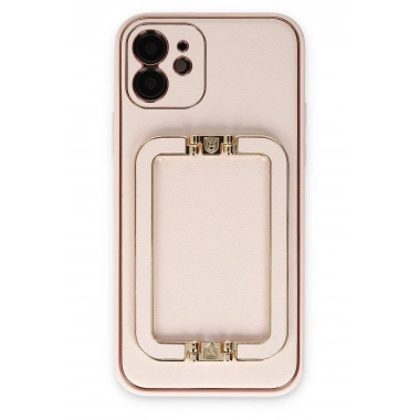 Mey İthalat®  iPhone 12 Kılıf Coco Elit Kapak - Pudra
