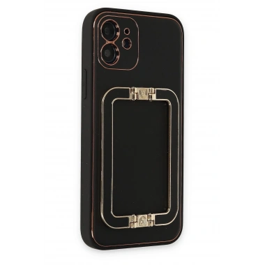 Mey İthalat®  iPhone 12 Kılıf Coco Elit Kapak - Siyah