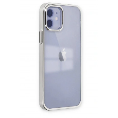 Mey İthalat®  iPhone 12 Kılıf Element Silikon - Gümüş