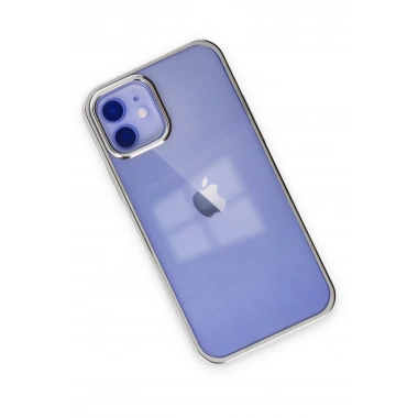 Mey İthalat®  iPhone 12 Kılıf Element Silikon - Gümüş