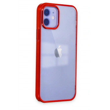 Mey İthalat® iPhone 12 Kılıf Element Silikon - Kırmızı