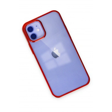 Mey İthalat® iPhone 12 Kılıf Element Silikon - Kırmızı