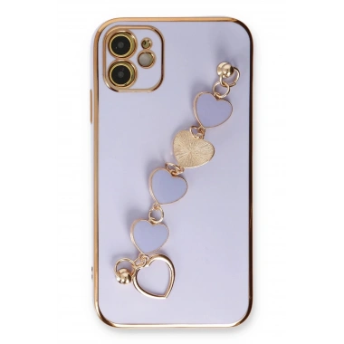 Mey İthalat® iPhone 12 Kılıf Esila Silikon - Lila