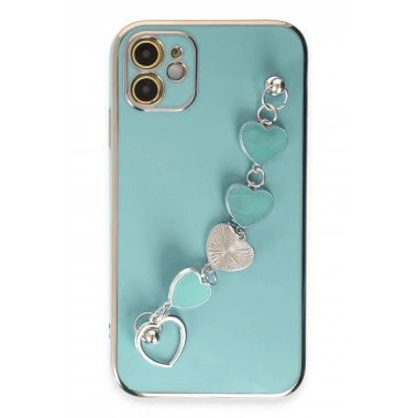 Mey İthalat® iPhone 12 Kılıf Esila Silikon - Su Yeşili