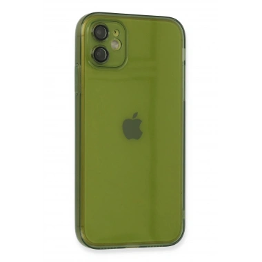 Mey İthalat® iPhone 12 Kılıf Fly Lens Silikon - Yeşil