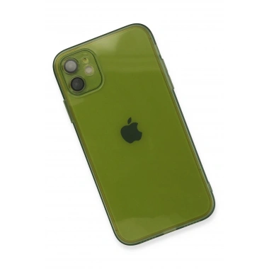 Mey İthalat® iPhone 12 Kılıf Fly Lens Silikon - Yeşil