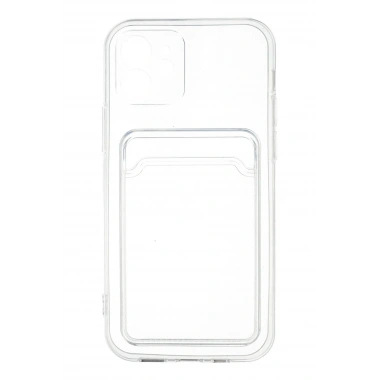 Mey İthalat®  iPhone 12 Kılıf Kart Şeffaf Silikon - Şeffaf