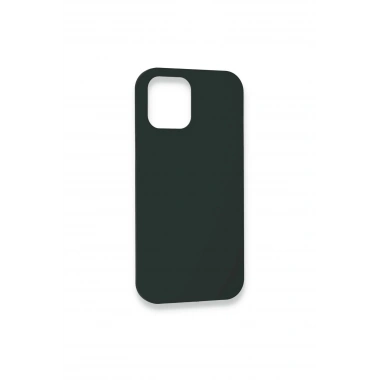 Mey İthalat®  iPhone 12 Kılıf Lansman Legant Silikon - Koyu Yeşil