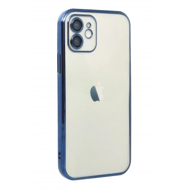 Mey İthalat®  iPhone 12 Kılıf  Lensli Silikon - Lacivert