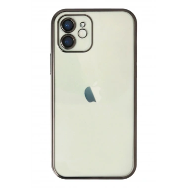 Mey İthalat®  iPhone 12 Kılıf  Lensli Silikon - Siyah