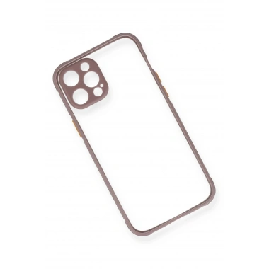 Mey İthalat® iPhone 12 Kılıf Miami Şeffaf Silikon - Açık Mor
