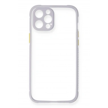 Mey İthalat® iPhone 12 Kılıf Miami Şeffaf Silikon - Lila
