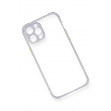 Mey İthalat® iPhone 12 Kılıf Miami Şeffaf Silikon - Lila
