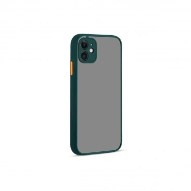 Mey İthalat®  iPhone 12 Kılıf Montreal Silikon Kapak - Yeşil