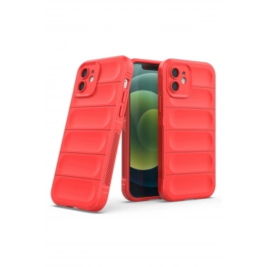 Mey İthalat®  iPhone 12 Kılıf Optimum Silikon - Kırmızı