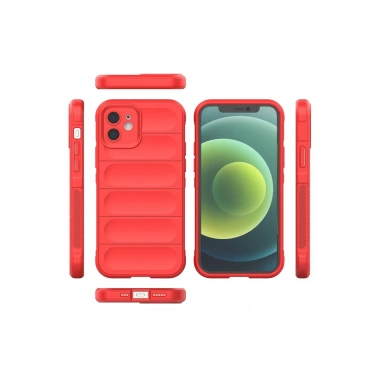 Mey İthalat®  iPhone 12 Kılıf Optimum Silikon - Kırmızı