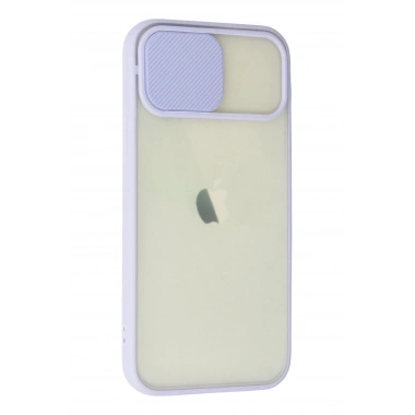 Mey İthalat® iPhone 12 Kılıf Palm Buzlu Kamera Sürgülü Silikon - Lila