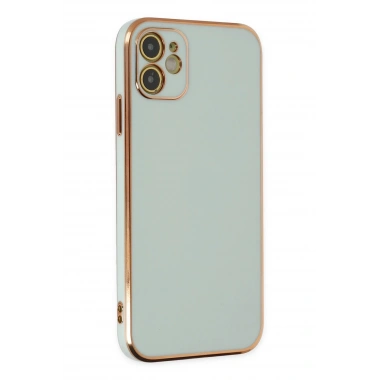 Mey İthalat®  iPhone 12 Kılıf Volet Silikon - Açık Yeşil