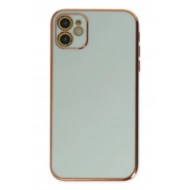Mey İthalat®  iPhone 12 Kılıf Volet Silikon - Açık Yeşil