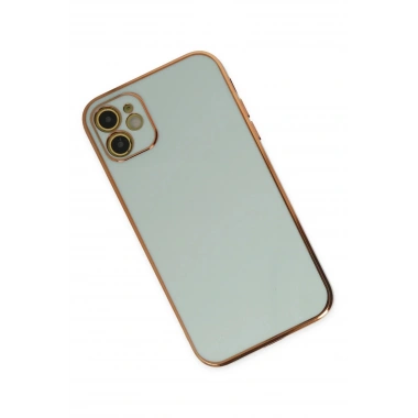 Mey İthalat®  iPhone 12 Kılıf Volet Silikon - Açık Yeşil