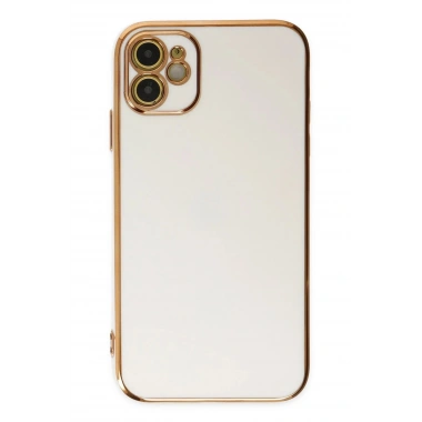 Mey İthalat®  iPhone 12 Kılıf Volet Silikon - Beyaz