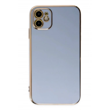 Mey İthalat®  iPhone 12 Kılıf Volet Silikon - Mavi