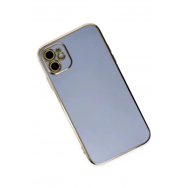 Mey İthalat®  iPhone 12 Kılıf Volet Silikon - Mavi