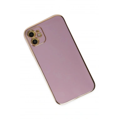 Mey İthalat®  iPhone 12 Kılıf Volet Silikon - Mor