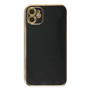 Mey İthalat®  iPhone 12 Kılıf Volet Silikon - Siyah