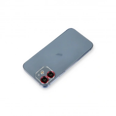 Mey İthalat® iPhone 12 Metal Kamera Lens Koruma Cam - Kırmızı