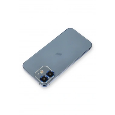 Mey İthalat® iPhone 12 Metal Kamera Lens Koruma Cam - Mavi